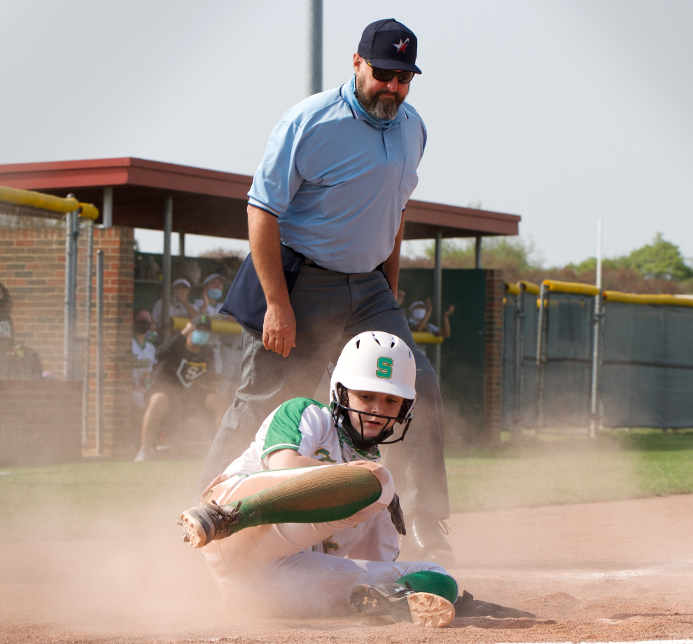 Hudson slides home