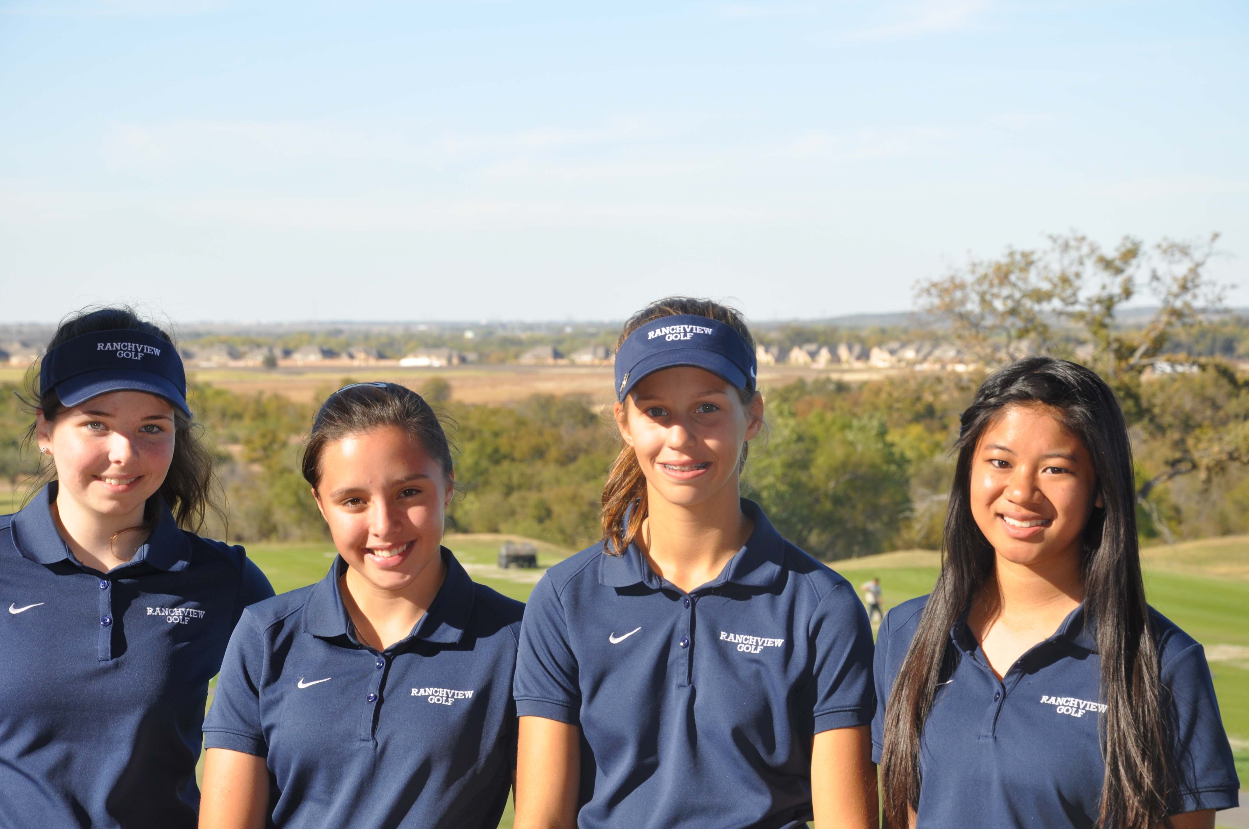 First Ranchview Girls Team 2010. L-R. Hannah Pierce, Rachael Withers, Liz Ahrens and Jamie Modelo. Trophy Club.