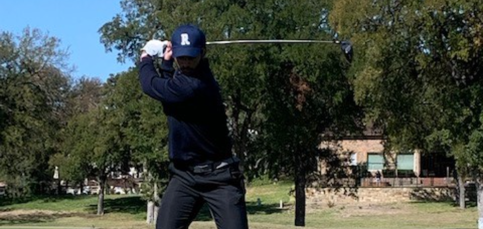 Senior Saketh Thippireddy launching a drive at Grand Oaks