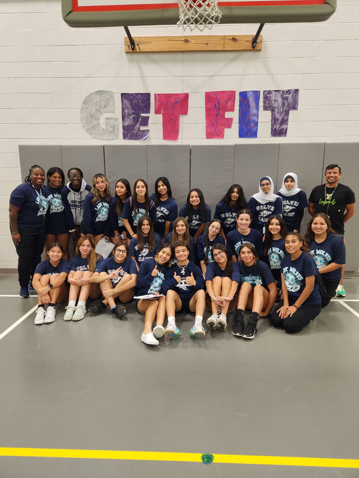 The Lady Wolves visit La Villita Elementary for a fun day of Soccer!! 